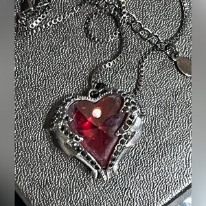 Red Crystal Heart Necklace